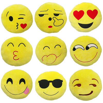 22 styles Emoji Emoticon Yellow and Round Stuffed Cushions And Pillows For Home Decoration