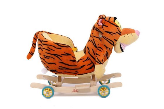 Cute Brown Cute Baby Toys Tiger Plush Baby Rocking Animal Chair
