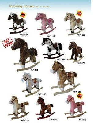 Plush Rocking Horse Collection Cute Baby Toys For Children Ride on Playing