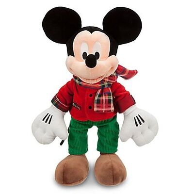12 inch Disney Plush Toys Large Tartan Christmas Mickey Fashion
