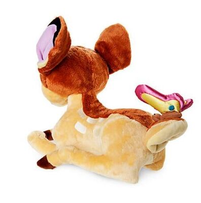 Bambi with Butterfly Medium Disney Store Soft Toys 25cm Size Brown Color