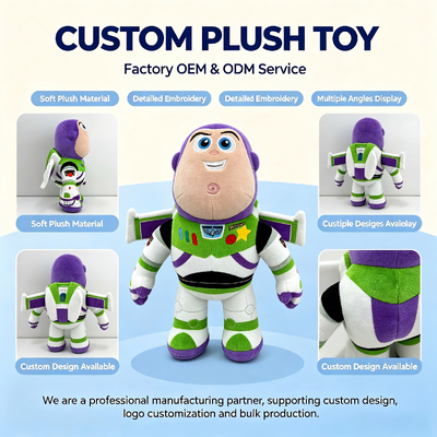 Cute Story Disney Animasi Karakter Plush Toys OEM Untuk Global Toy Importers