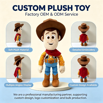 Cute Story Disney Animasi Karakter Plush Toys OEM Untuk Global Toy Importers