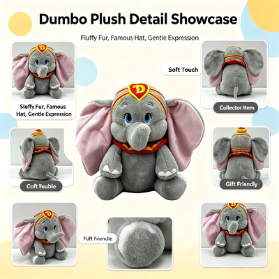 Mainan Mewah Kustom Disney Dumbo yang Lucu - Hewan Boneka Karakter Kartun D