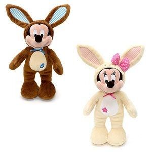 Customized Stuffed Animals Easter Mickey Mouse Bunny Plush Toys in Brown / Off white