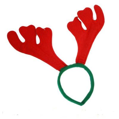 Fashion Antlers Headband Hat - Plush Rindeer Ears Costume Accessory For Party