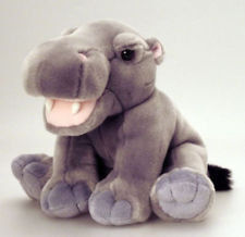 Lovely Sitting Pose Grey Hippo Stuffed Stuffed Animal Toys For Promotion Gifts