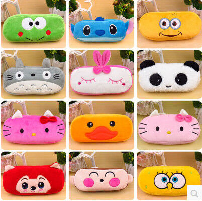 Kids Cute Animal Pencil Case / Cool Plush Pencil Bag for School