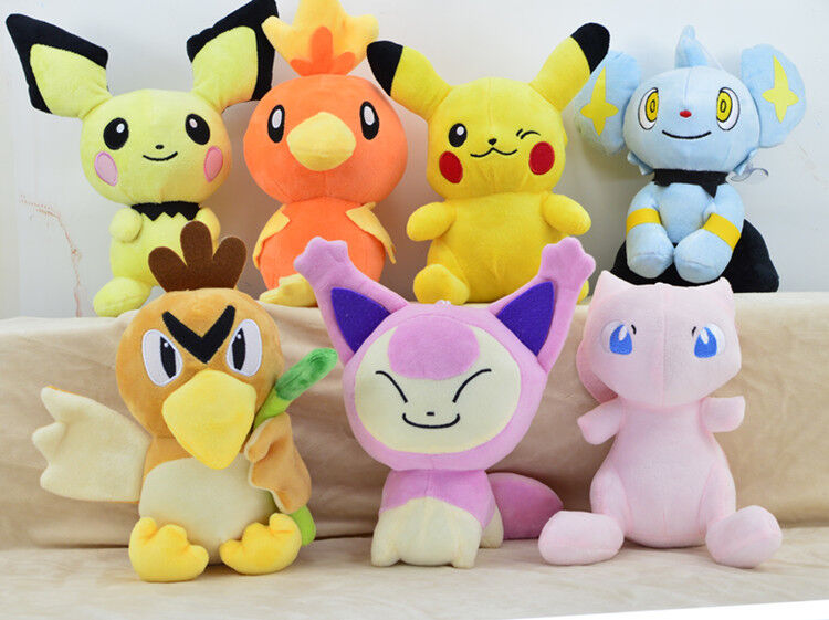 20cm Pocket Monsters Cartoon Stuffed Plush Toys For Vending Crane Machine