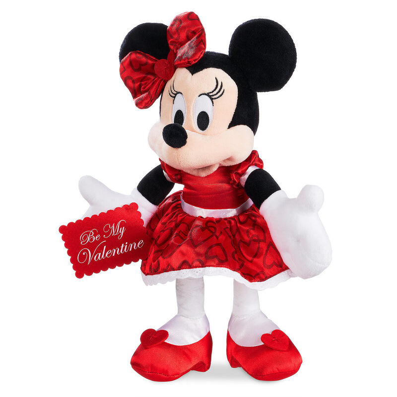 Hari Valentine Merah Minnie Mouse Disney Plush Toys 12 Inch Custom